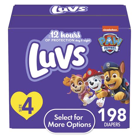 Luvs Diapers Size 4 198 Count Select For More Options