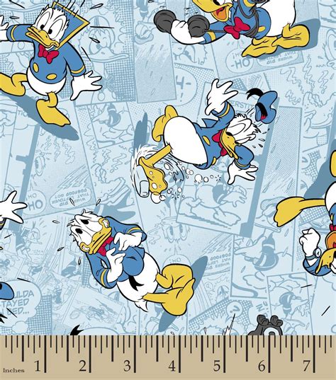 Disney Donald Duck Cotton Fabric 43 Donald Duck Faces Printing On