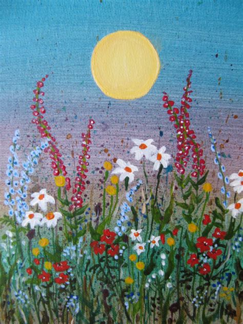 Loughlin was an interior decorator for warhol and basquiat that began painting his partner 'the brute', gary carlson. Summer Meadow Original Acrylic Painting, Wild Flowers ...