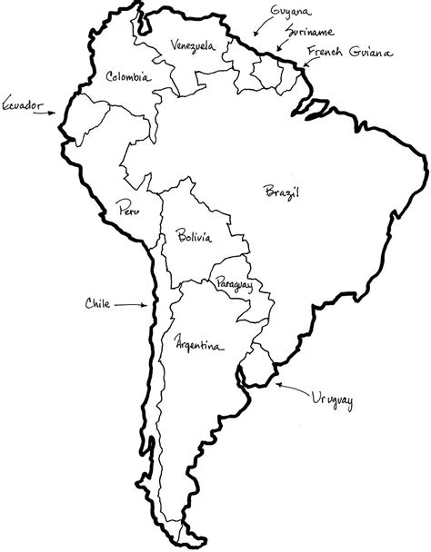 Pin de TJ Ford em South America & ... | Mapa américa do sul, Mapa da américa latina, América do sul
