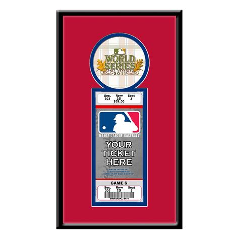 2011 Mlb World Series Single Ticket Frame St Louis Cardinals