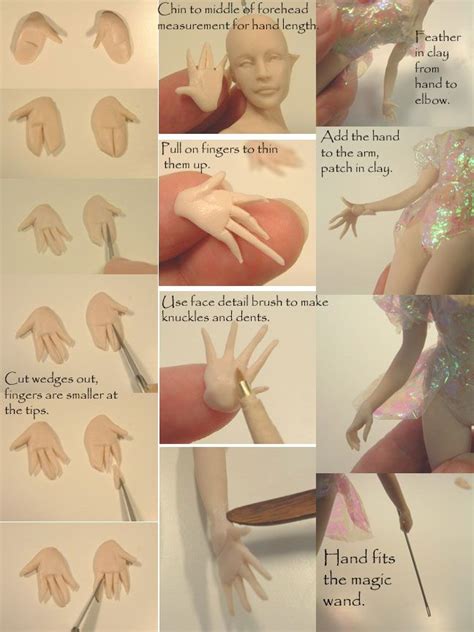 how to make doll hands out of sculpy polymer clay dolls art doll