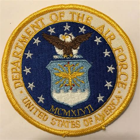 Department Of The Air Force Usaf Patch Air Force Military Patches