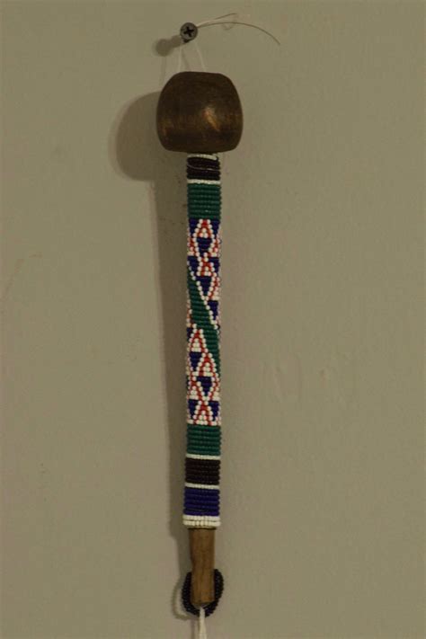 Cool Awesome African Ndebele Beaded Dance Stick Zimbabwe South Africa