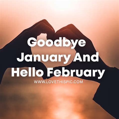 Heart Shaped Hand Goodbye January And Hello February Pictures Photos