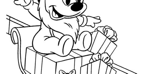 Mickey Mouse Baby Mickey As Santa Claus Coloring Page Mickey Mouse