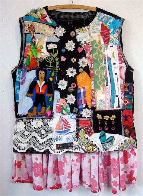 Eclectic Artisan Wearable Art Collage Tunic By Mybonny Funky Fashion