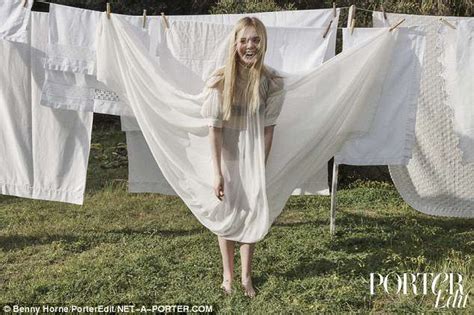 Elle Fanning Wows In Edgy Cover Shoot For Porteredit Daily Mail Online