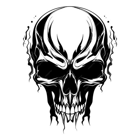 Premium Vector Skull Silhouette Vector Illustration