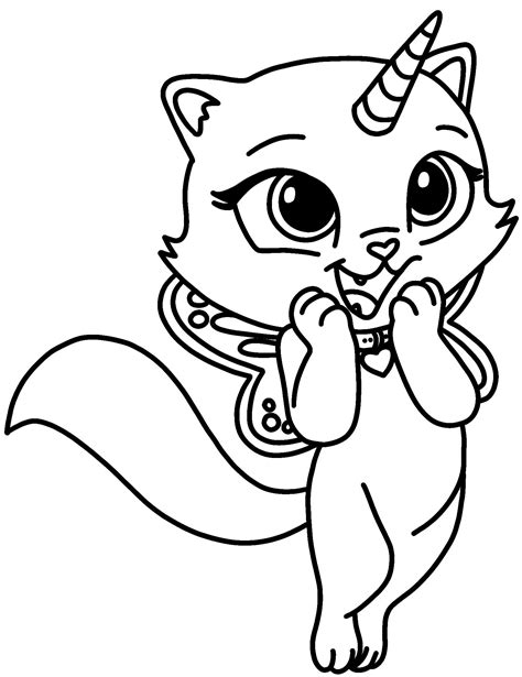 rainbow butterfly unicorn kitty coloring pages kitty coloring  kitty colouring pages
