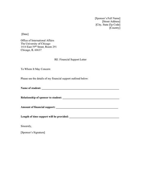 • the pi should keep a signed original copy of the letter in the event the proposal is funded and audited. Sample Letter Of Financial Support For Medical For Your ...