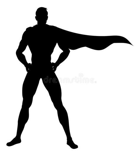 Super Hero Silhouette Superhero Comic Book Man Stock Vector Illustration Of Silhouetts