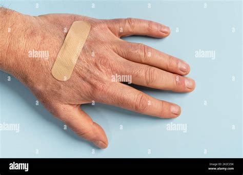 The Plaster On The Hand Stock Photo Alamy
