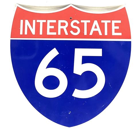 Lot Interstate 65 Aluminum Traffic Sign