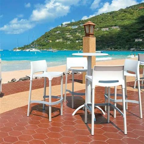 Nos coups de coeur sur les routes de france. Location de Table mange debout design blanc Ø60 cm - Loc ...