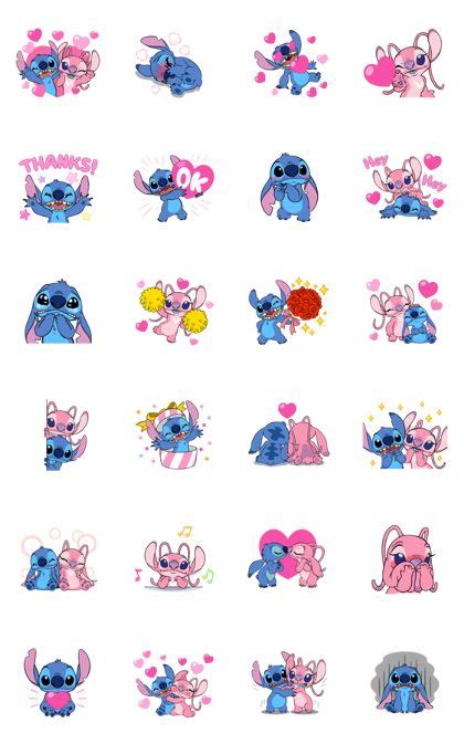 Stitch And Angel — Sticker For Line And Whatsapp Android