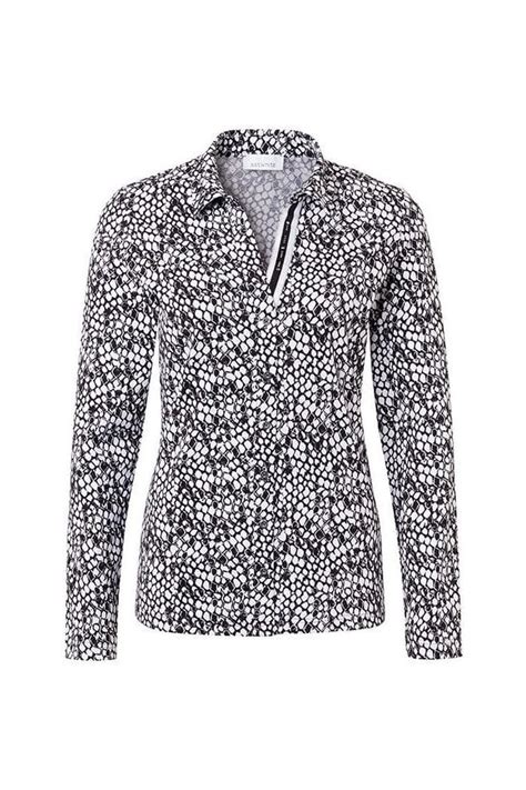 Download Just White | Animal Print Mock Shirt | 43340 | Bentleys ...