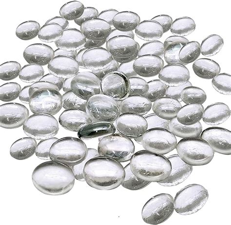 Joyclub Clear Flat Marbles Pebbles Glass Gems For Vase Fillers Party Table
