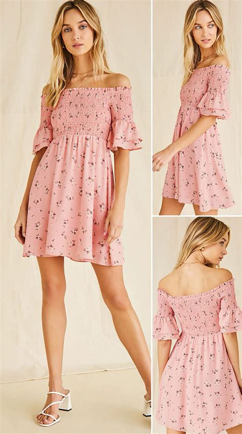 smocked floral mini dress in 2020 mini dress hot mini dress cute dress outfits