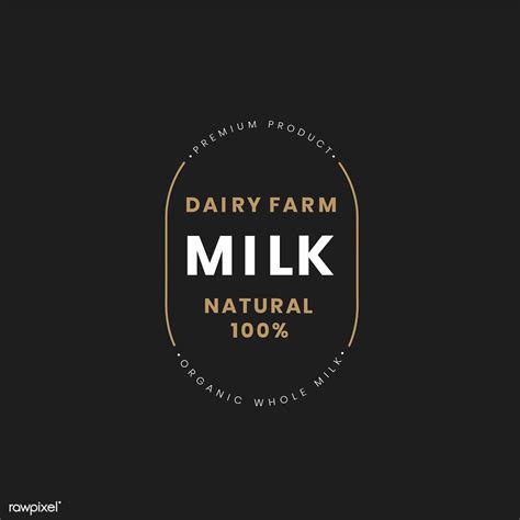 Dairy Farm Milk Logo Badge Design Free Image By Wan