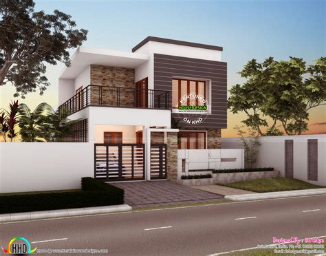 1250 Sq Ft Simple Modern Style Small House Kerala Home Design And