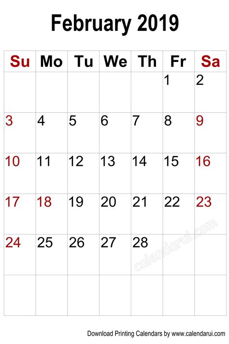 Monthly Vertical Calendar Free Month Calendar Printable