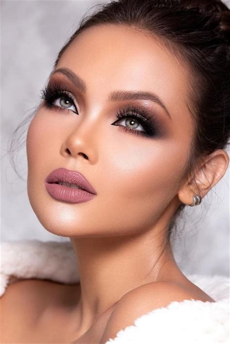 Bold Smokey Eye With Different Lipstick Colors Makeup Looks Women