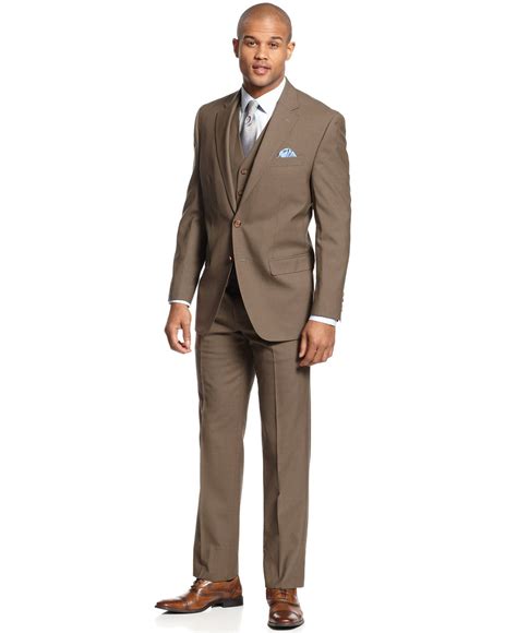 Lauren Ralph Lauren Olive Solid Vested Suit Shop All Suits Men