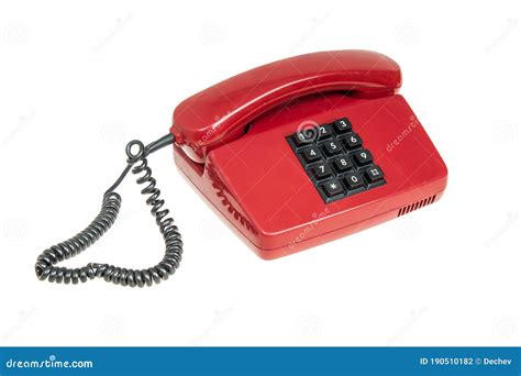 Old Red Telephone Isolated Vintage Red Phone Stock Photo Image Of