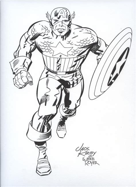 Royer Mike Based On Jack Kirby Pencils Captain America In Stephen