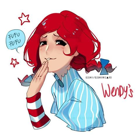 Wendys Humanization Art Wendy Anime Food Mascot Anime Characters