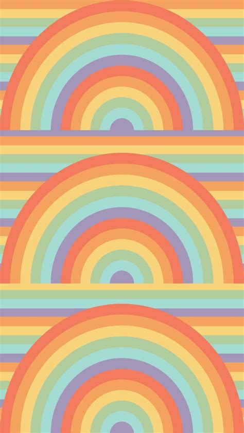 Phone Wallpaper Background Lock Screen Muted Rainbow 2
