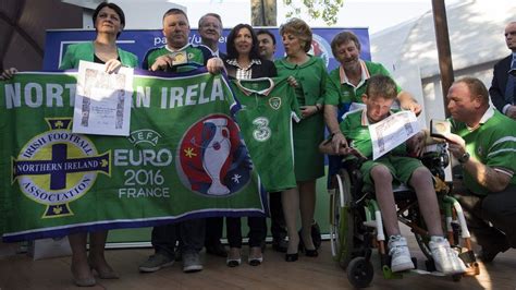 Euro 2016 Irish Fan Jamie Monaghan Defies Rare Condition To Collect Supporters Award From