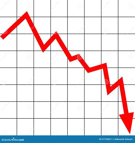 Graph Decline Stock Vector Illustration Of Recession 67743027