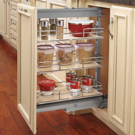 Rev-A-Shelf Shorty Pull-Out Pantry with Maple Shelves for ...