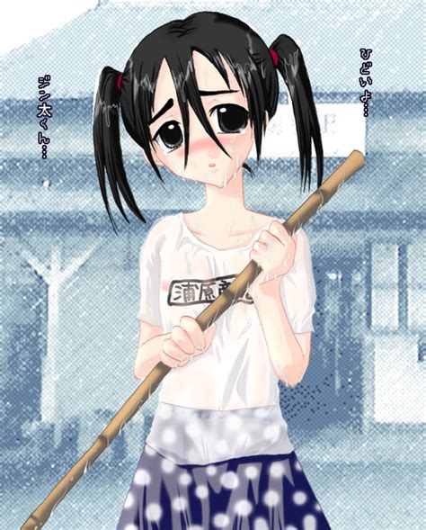 tsumugiya ururu bleach blush broom nipples rain wet wet clothes image view gelbooru