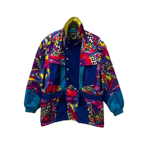 Japanese Brand Vintage Samas Best Select Ski Wear Multi Colour Jacket