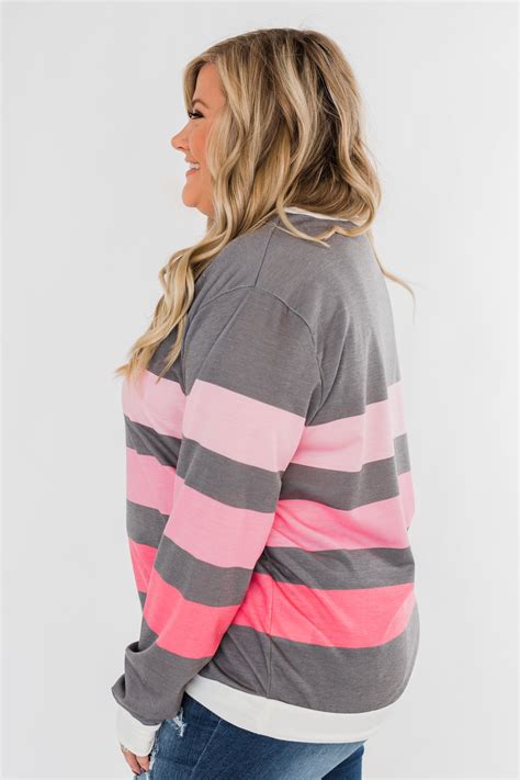 Pink Dreams Striped Top The Pulse Boutique