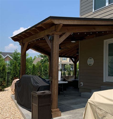 Lean To Style Pavilion Porch Roof Design Outdoor