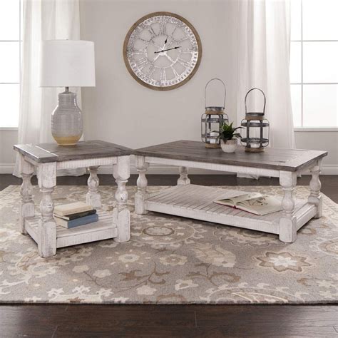 Because of its central placement, it's often referred to as a center table and can serve as the focal point of the room. Delaney (With images) | Farmhouse living room table ...