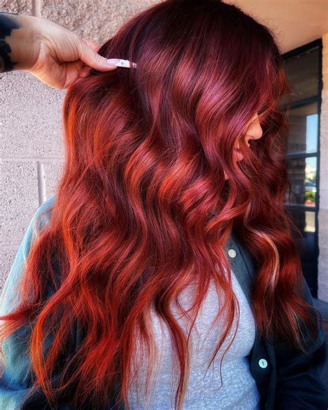 Red Hair With Black Tips Ideas