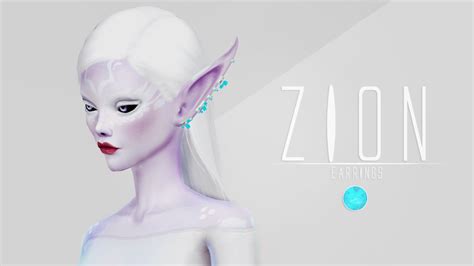 Zion Earrings By Nenps Sims 4 Panda Cc