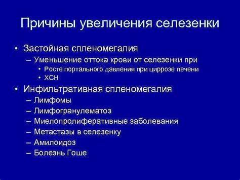 Спленомегалия что это такое диета
