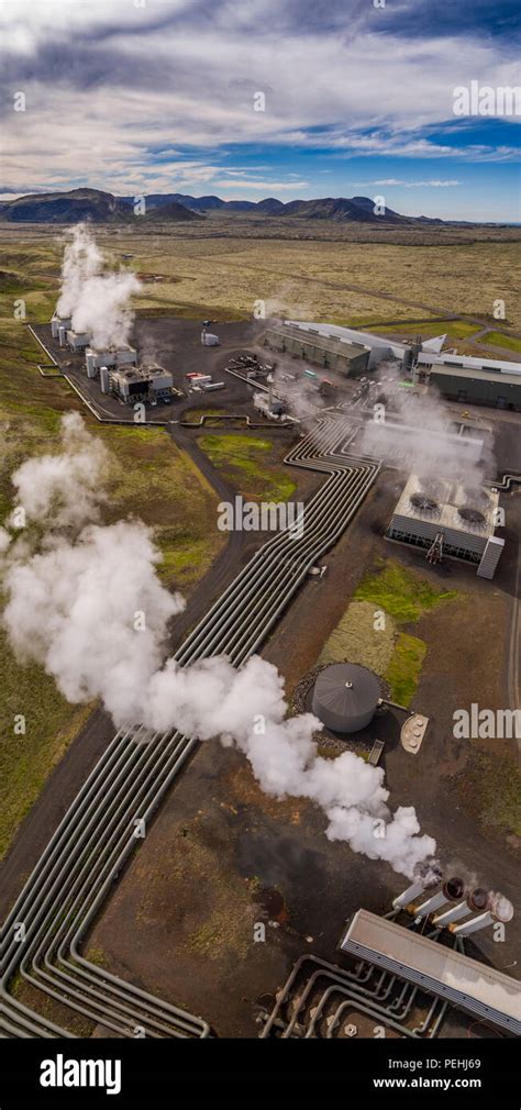 Hellisheidi Geothermal Power Plant Iceland Stock Photo Alamy