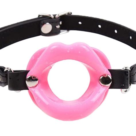 Soft Silicone Open Mouth Ring Gag Ball Restraints Toy W Strap For