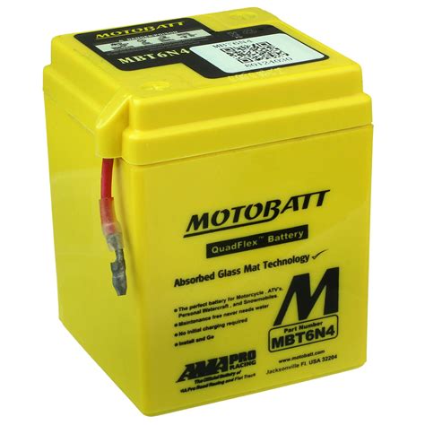 Motobatt Mbt6n4 6v 4ah Motorcycle Battery Battery Mart