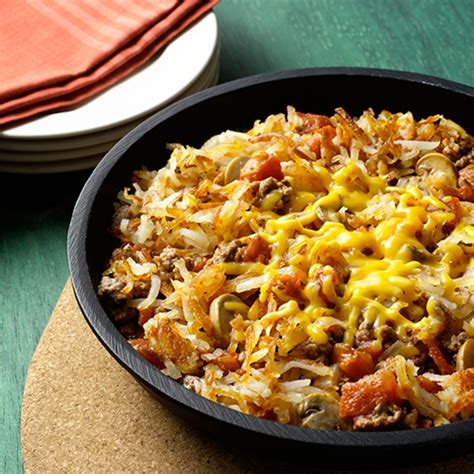 Cheesy Hash Brown Skillet Dinner