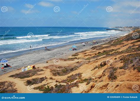 Coastline And South Carlsbad State Beach At Carlsbad California Stock