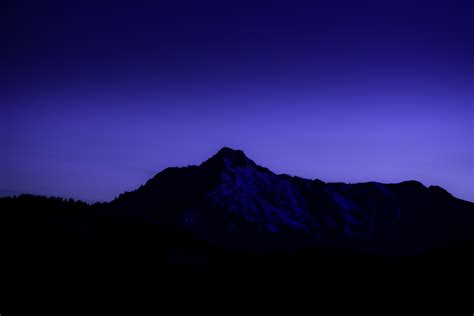Wallpaper Mountains Sky Night Purple Hd Widescreen