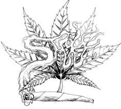 Are you thinking about quitting weed? Tattoo Weed Girl Smoking Drawing